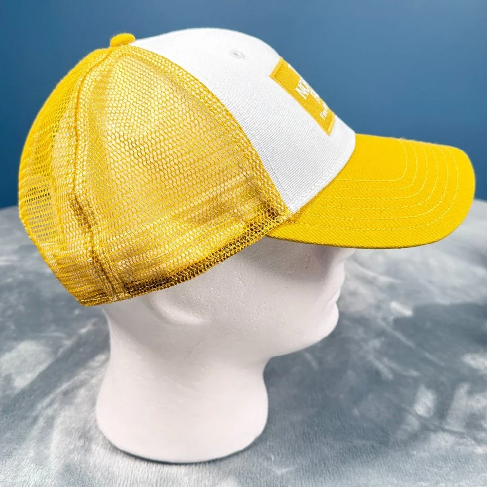 The North Face Mudder Trucker Hat Snapback White Yellow Fine Alpine Equipment